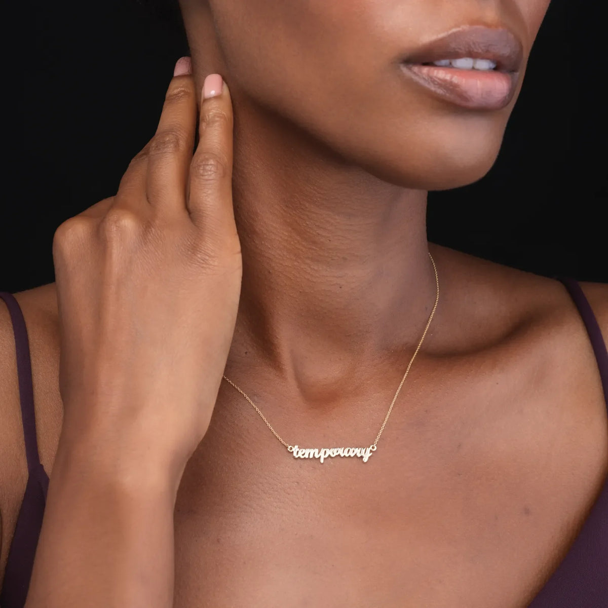 'temporary' Nameplate Necklace