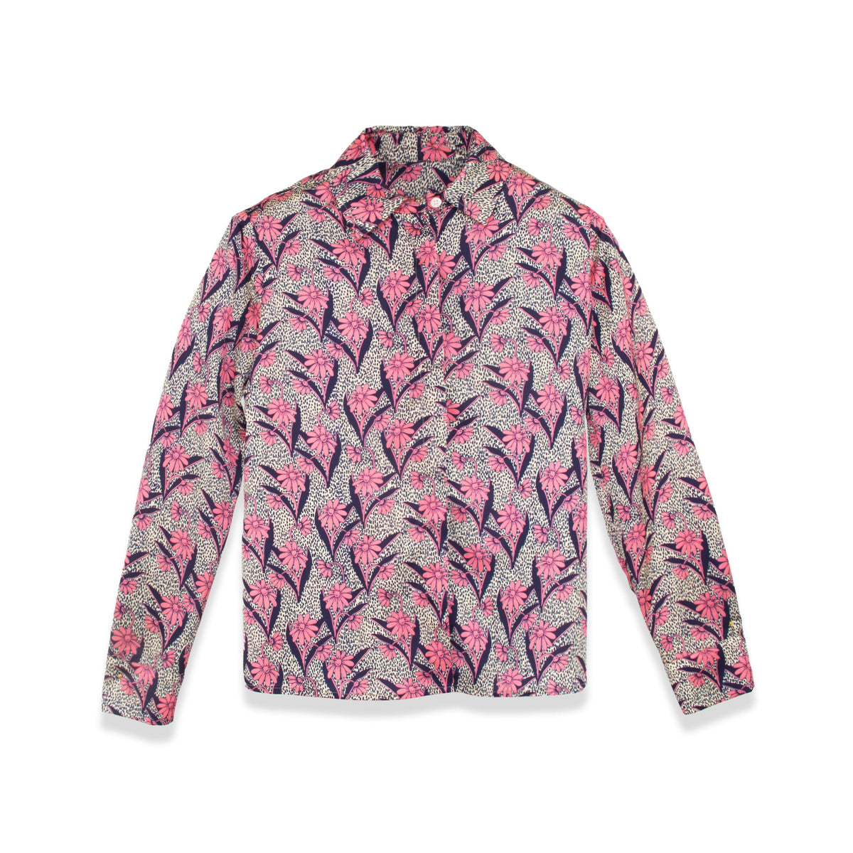 FLORAL SILKY BLOUSE