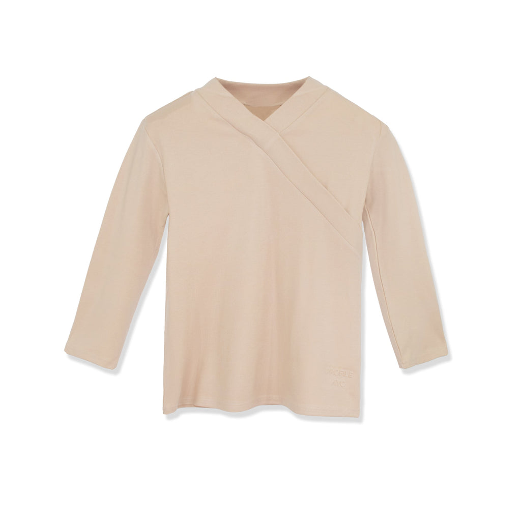FAUX WRAP MODAL T SHIRT