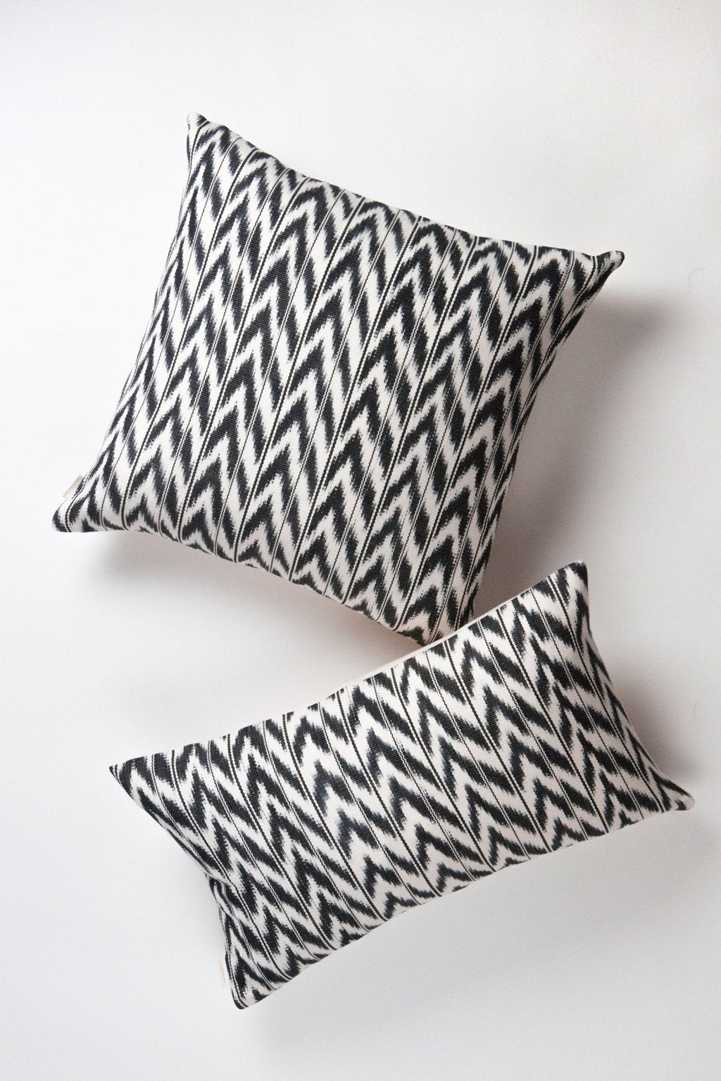 Toto Black + White Ikat Pillow