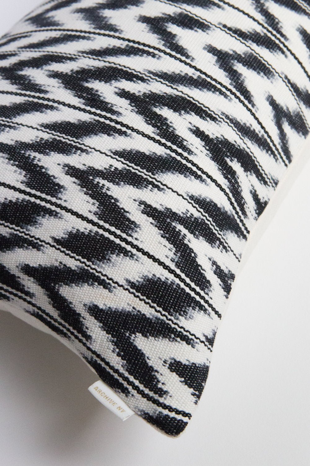 Toto Black + White Ikat Pillow