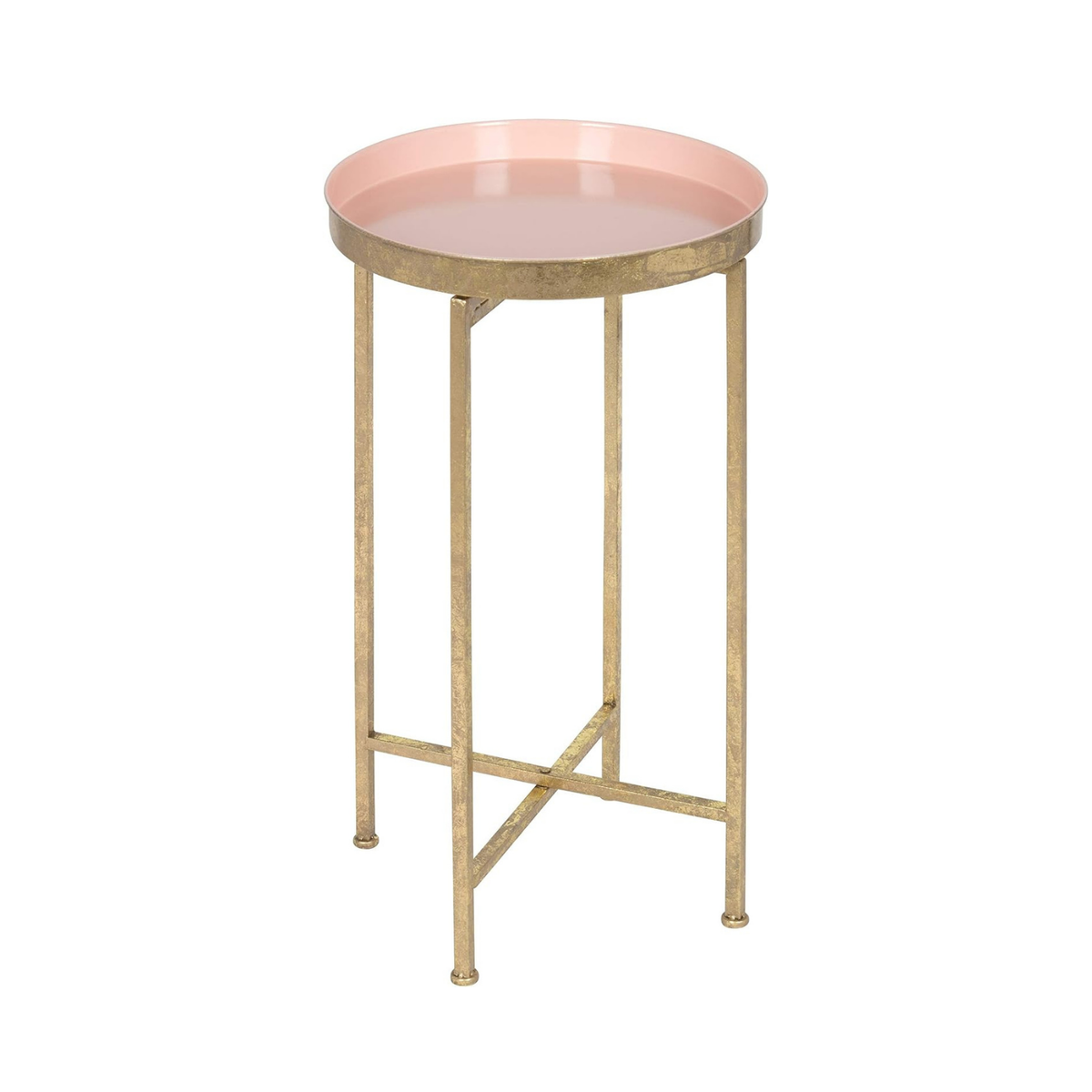 Celia Round Tray Table with Light Pink