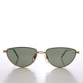 Gold Semi-Oval Vintage Sunglasses - Veanne