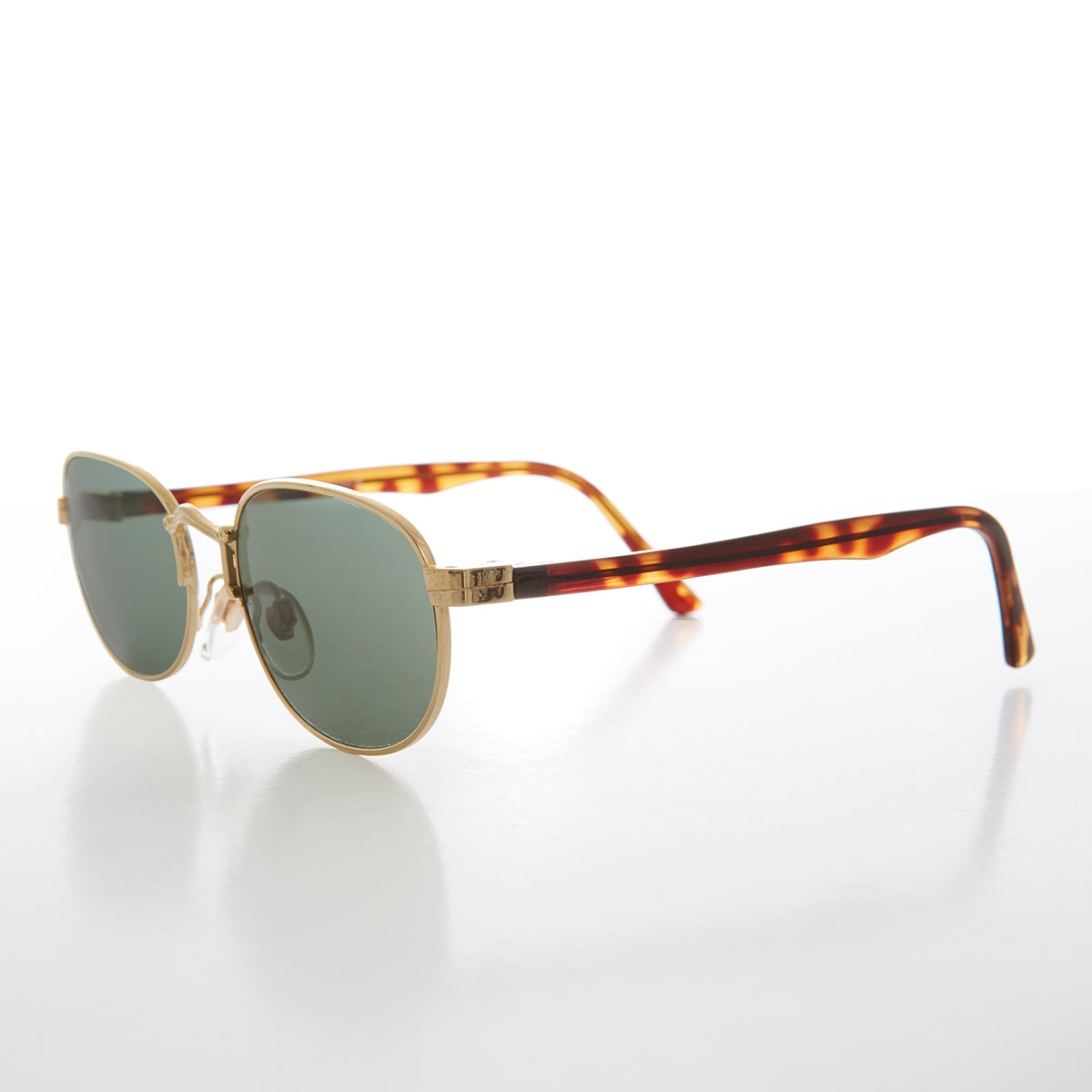 Unisex Gold Sunglass with Glass Lens - Wren