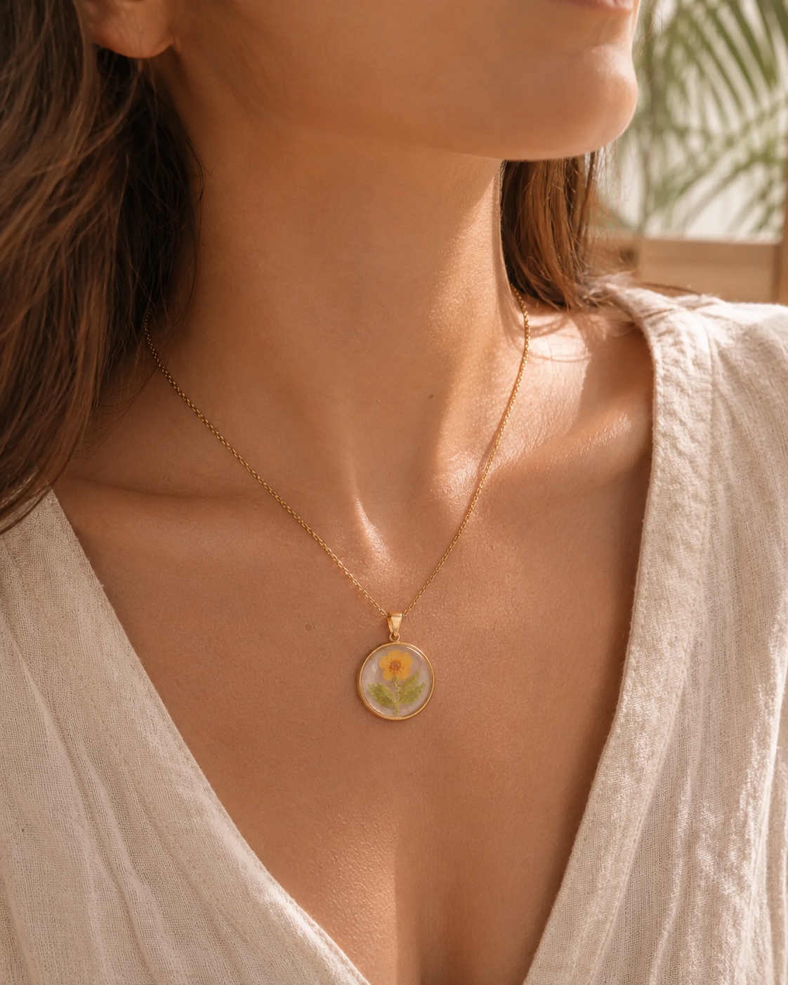 Wildflower Gold Pendant Necklace