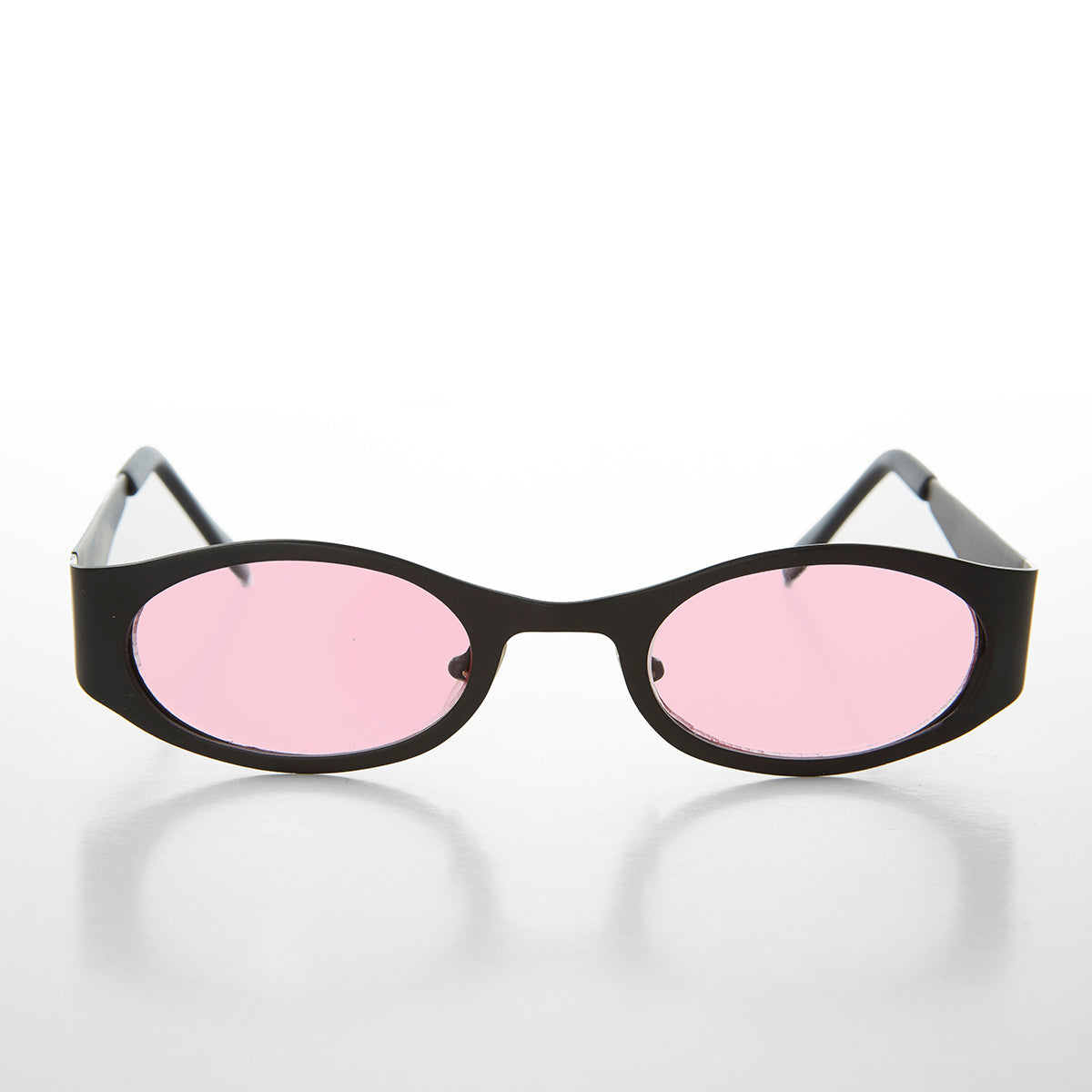 Black Oval 90s Vintage Sunglasses - Zal