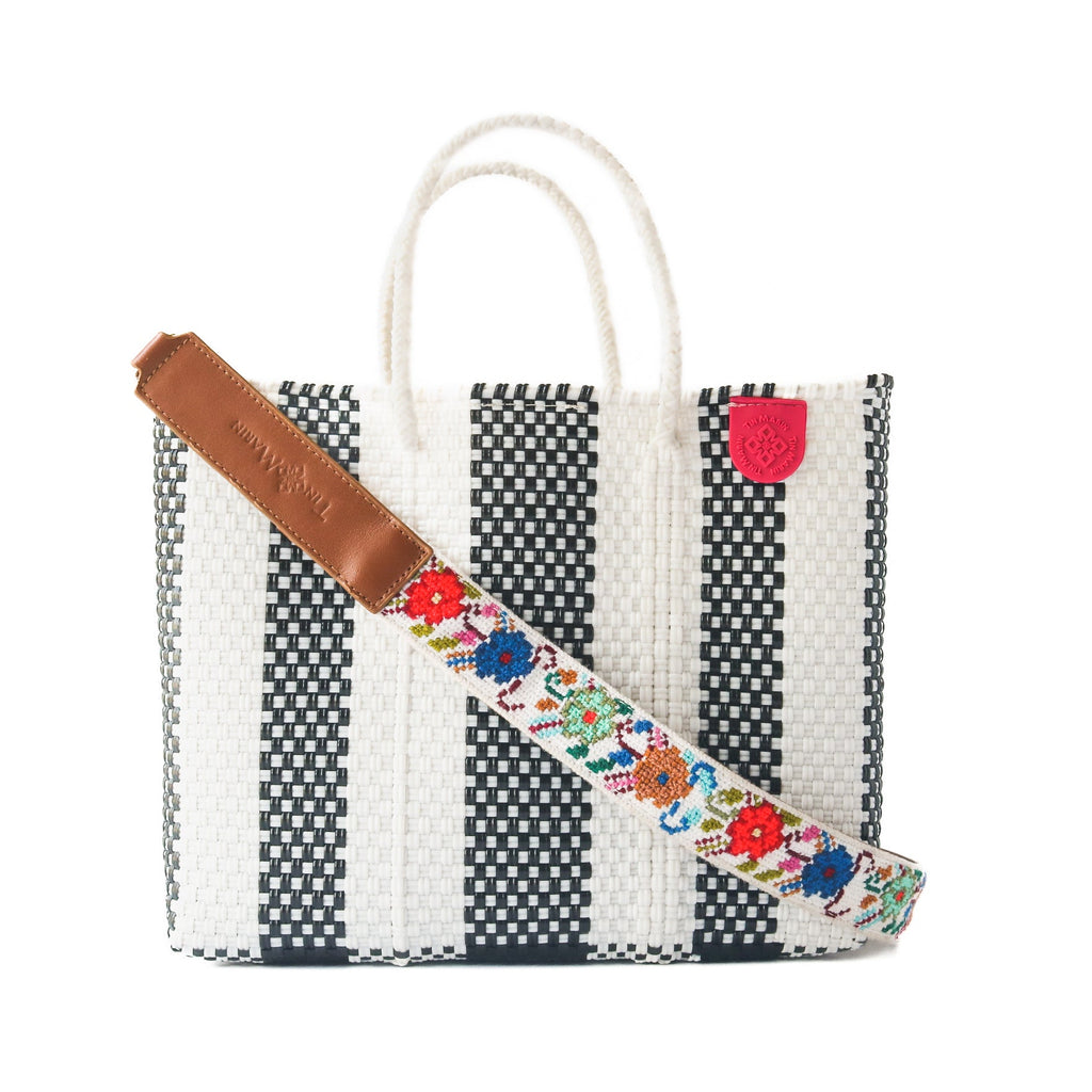 Zebra Medium Woven Resort Crossbody Bag