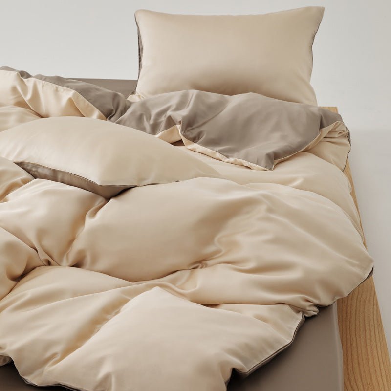 Adeline Pastel Silky Cooling TENCEL™ Bedding Set / White