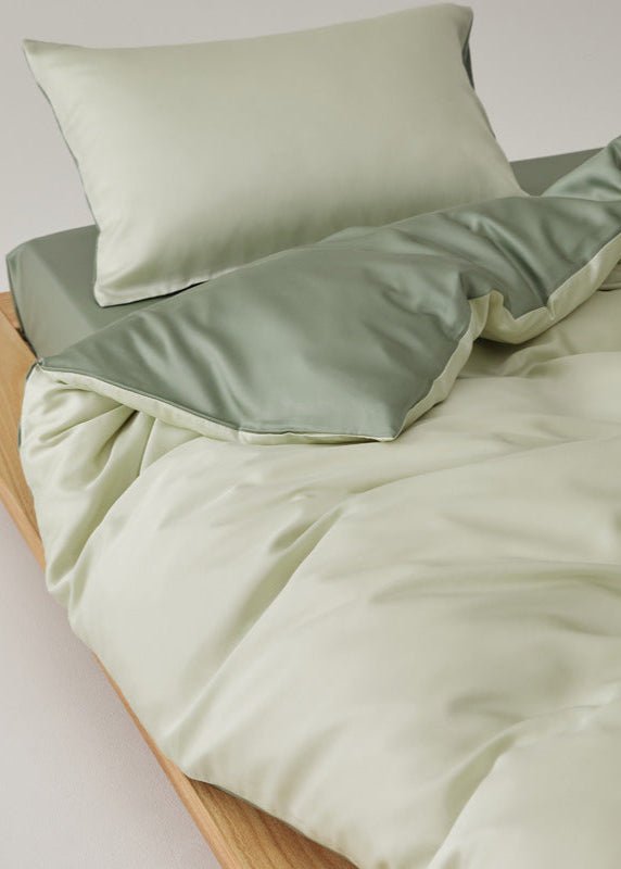Adeline Pastel Silky Cooling TENCEL™ Bedding Set / White