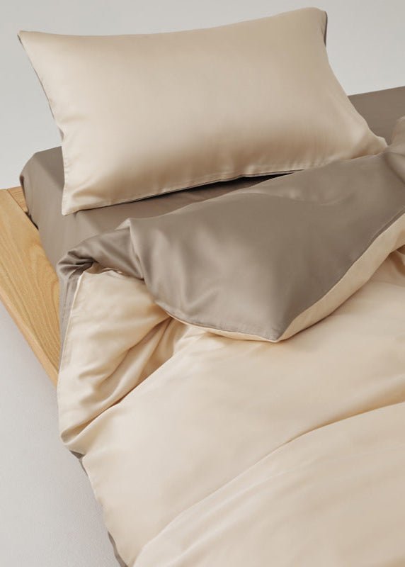 Adeline Pastel Silky Cooling TENCEL™ Bedding Set / White