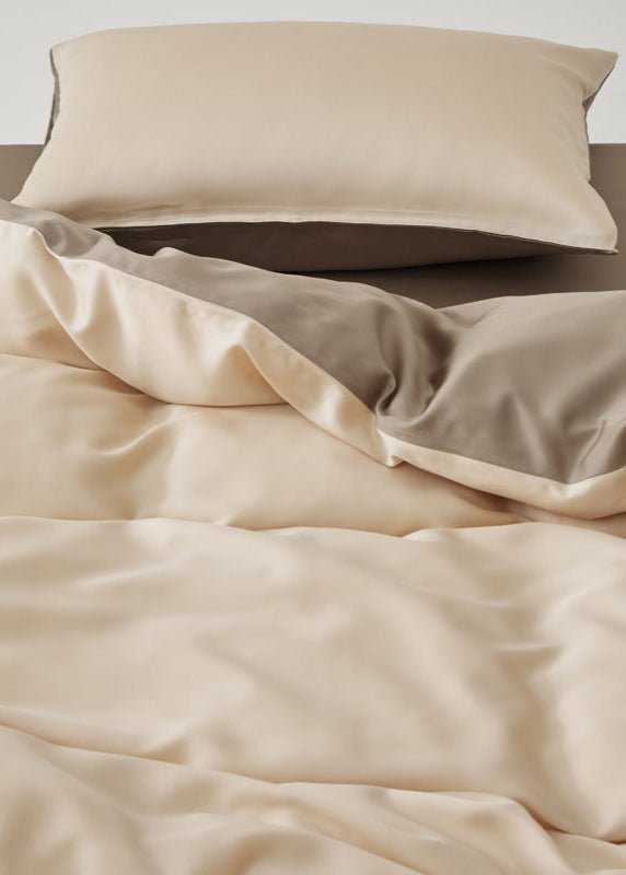 Adeline Pastel Silky Cooling TENCEL™ Bedding Set / White