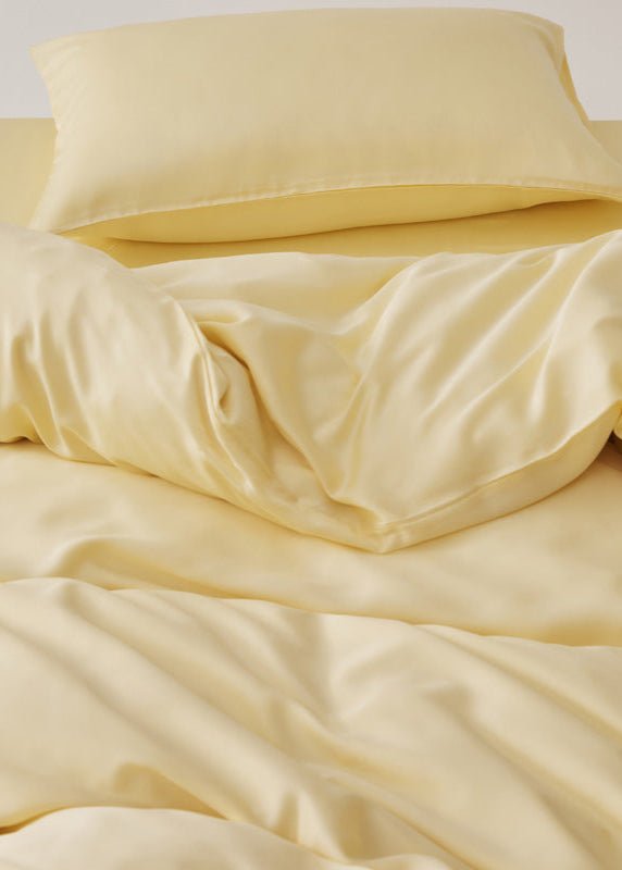 Adeline Pastel Silky Cooling TENCEL™ Bedding Set / White