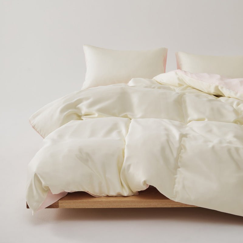 Adeline Pastel Silky Cooling TENCEL™ Bedding Set / White