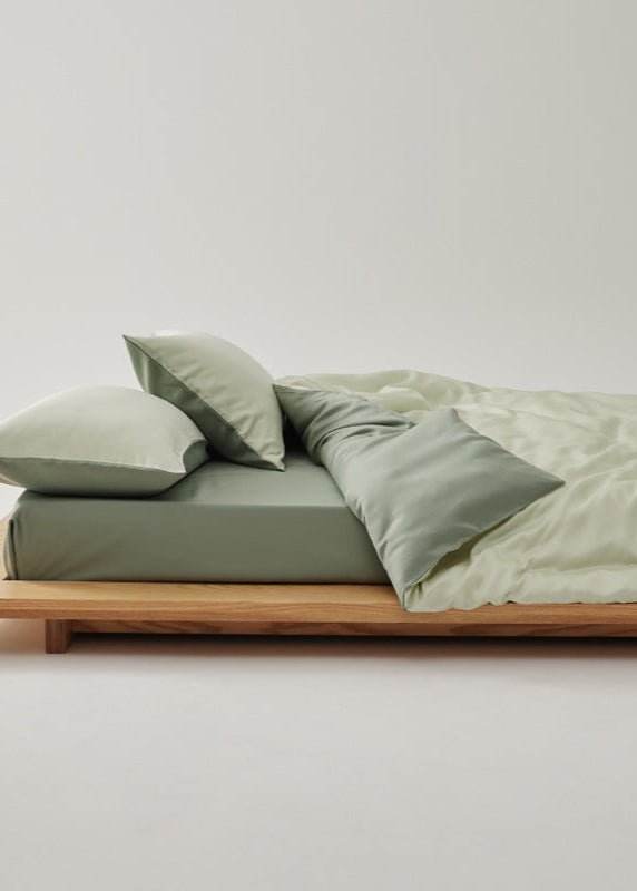 Adeline Pastel Silky Cooling TENCEL™ Bedding Set / Green