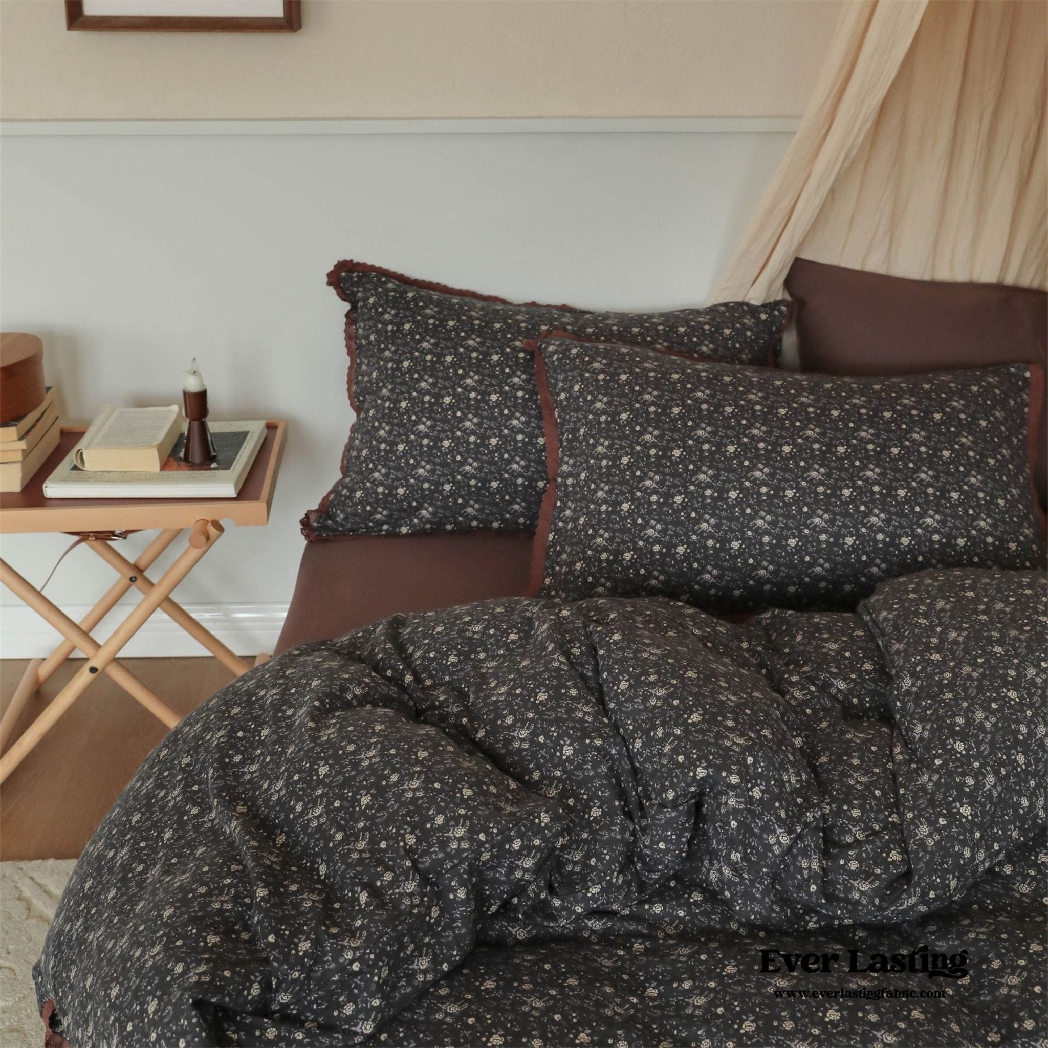 Anaya Rose French Vintage Bedding Set / Green + Brown