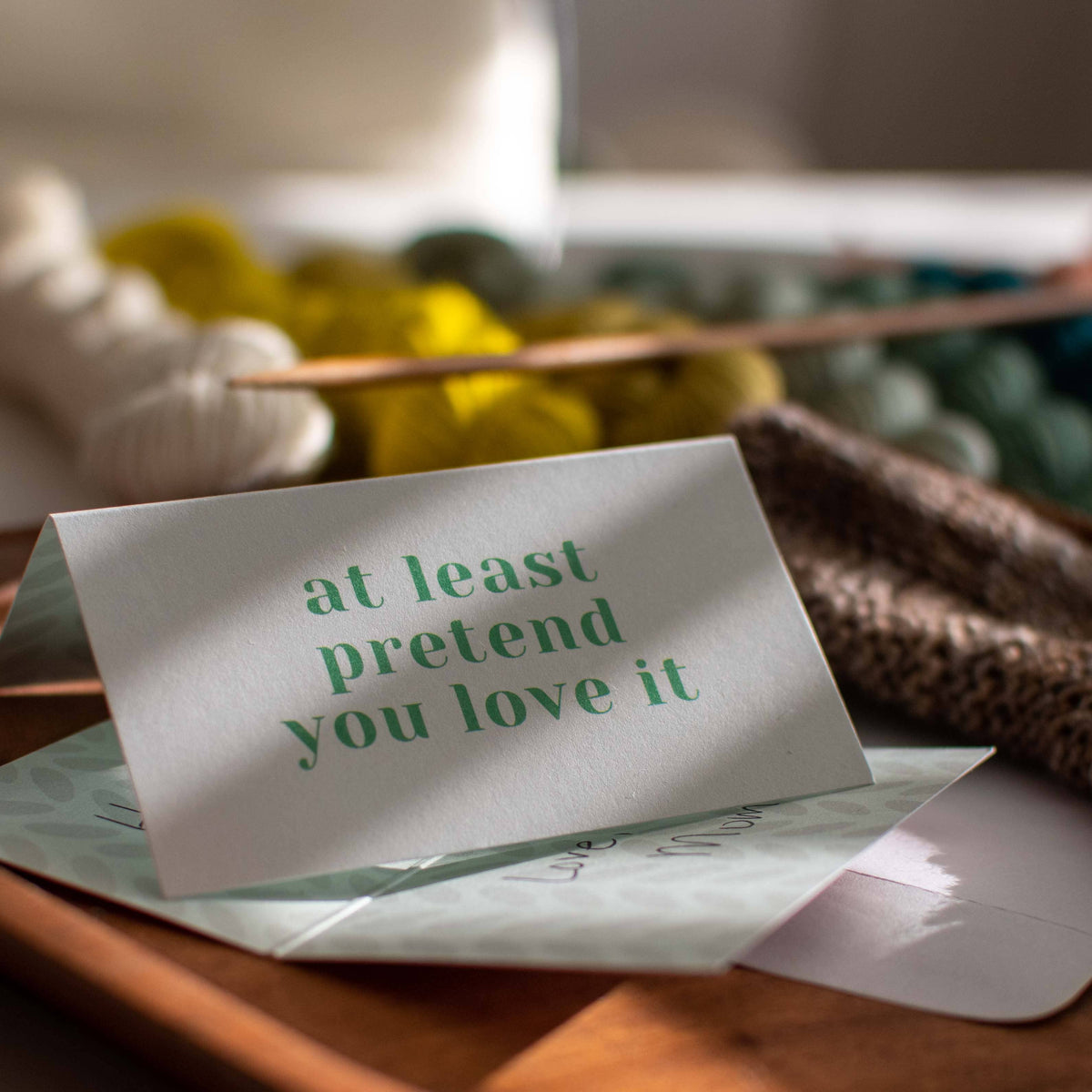"At Least Pretend You Love It"  Care Instruction Cards