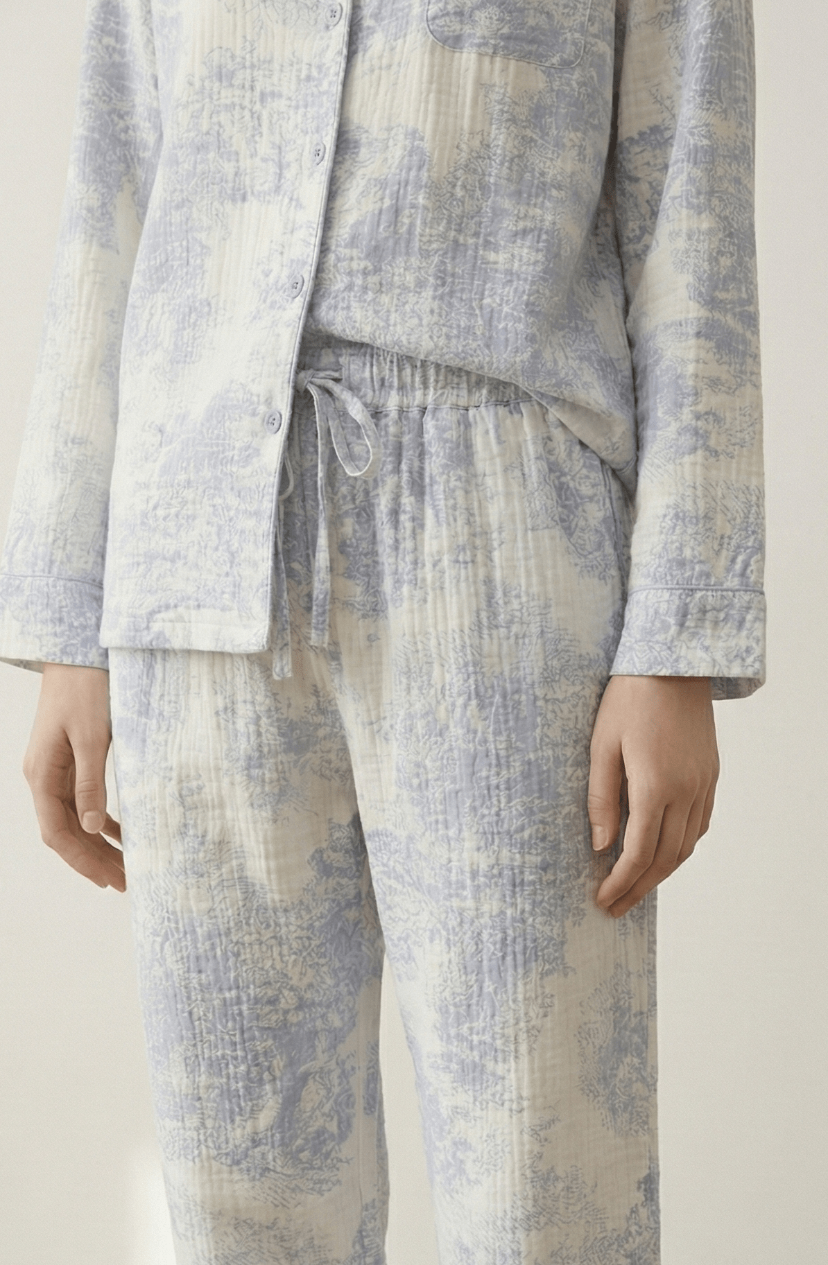 Blush Mist Cotton Pajama Set / Pink