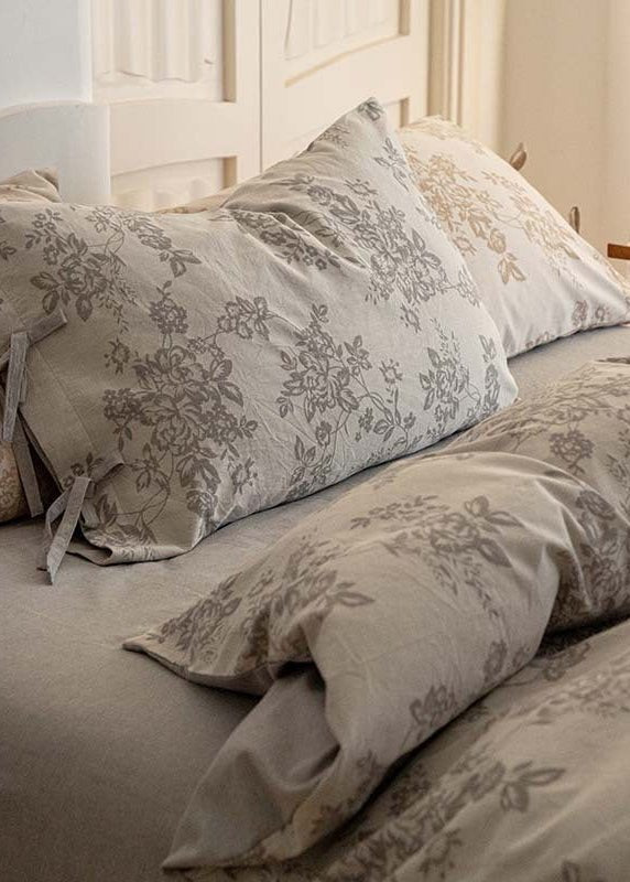 Bonnie Ribbon Bow Tie Floral Bedding Set / Pink