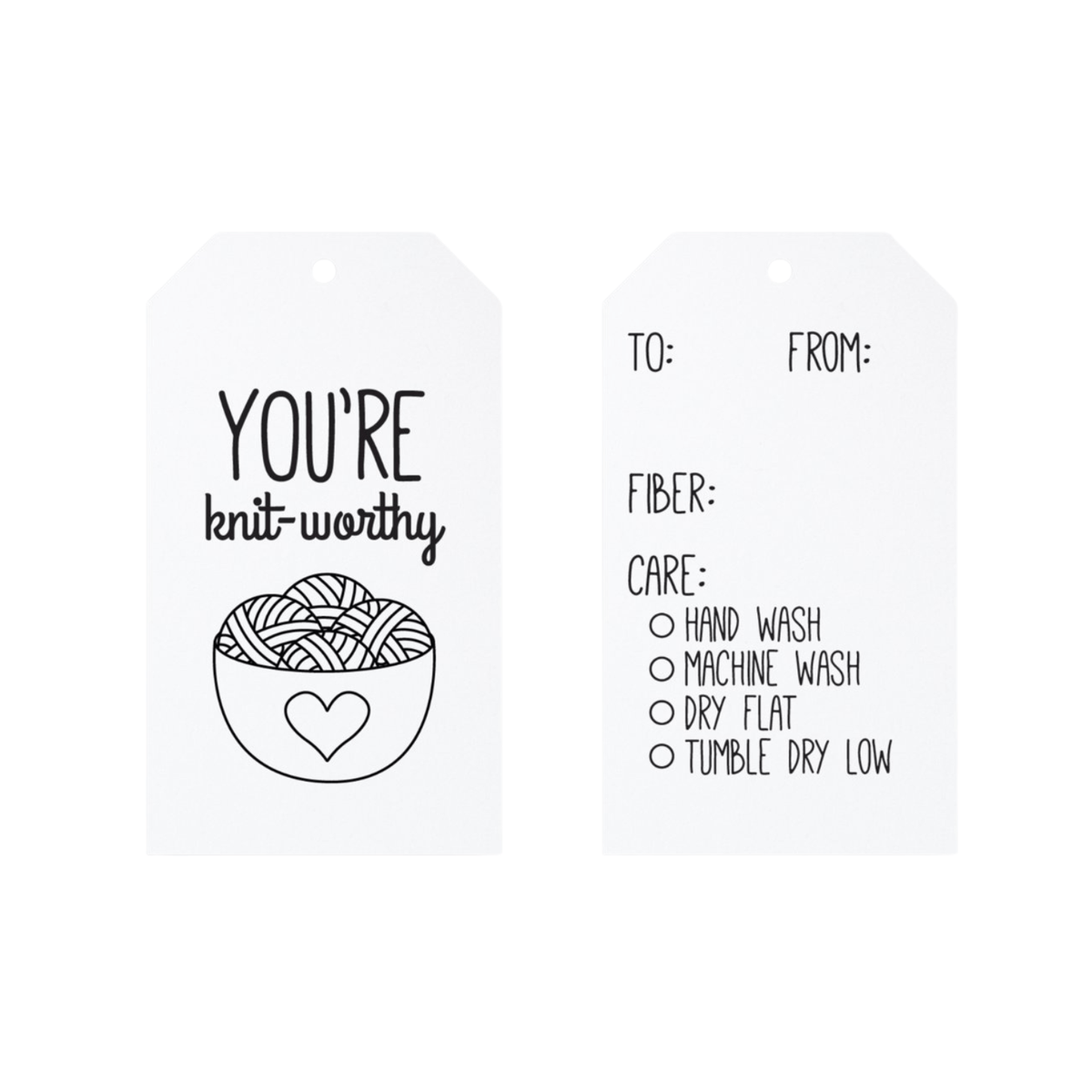 You're Knit-Worthy Gift Tags