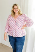 The Frances Top in Blush Haze