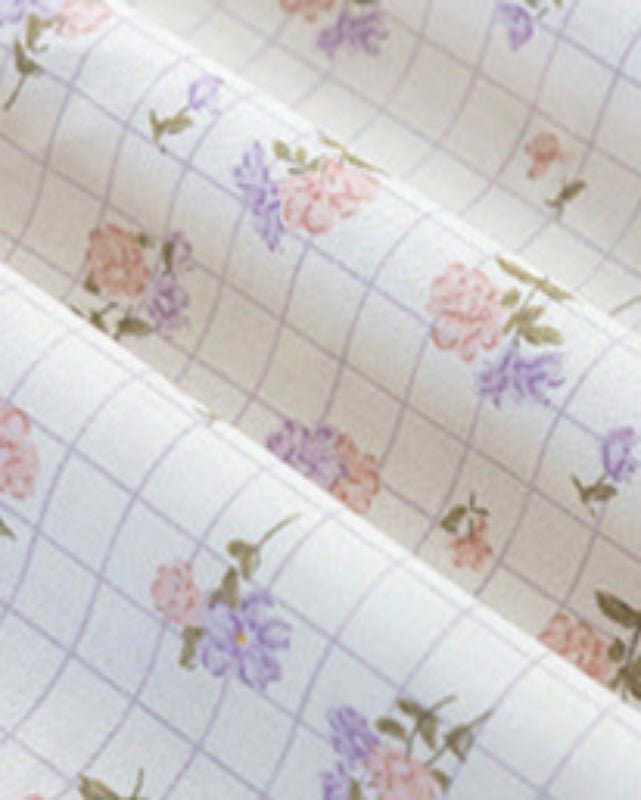 Celia Cottage Ribbon Bow Tie Floral Bedding Set / Blue