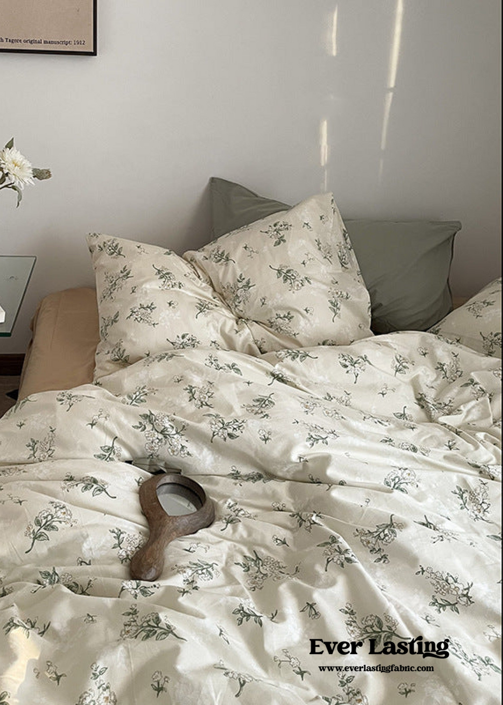 Cottage Floral Bedding Set / Orange Beige