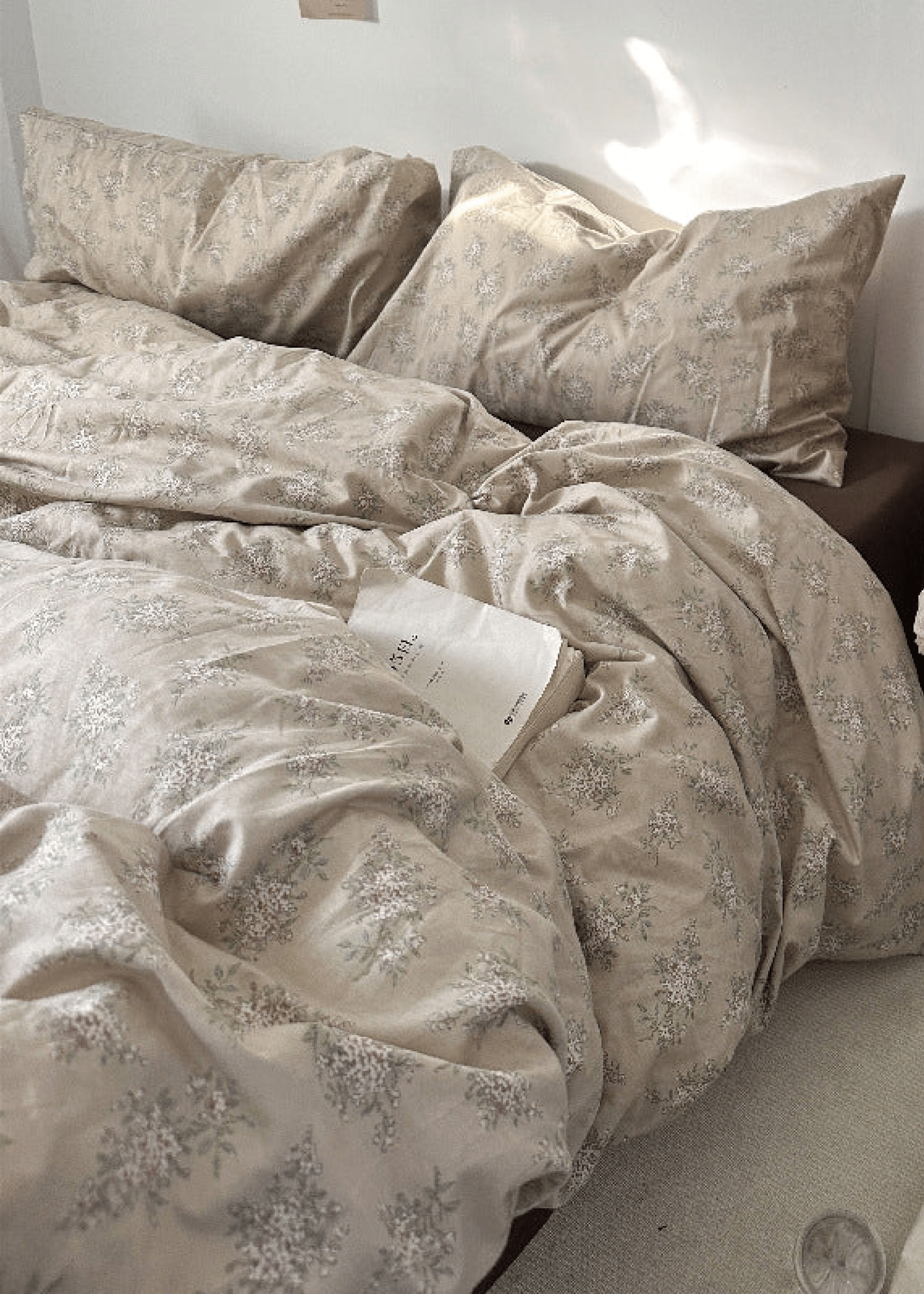 Cottage Floral Bedding Set / Dusty Purple