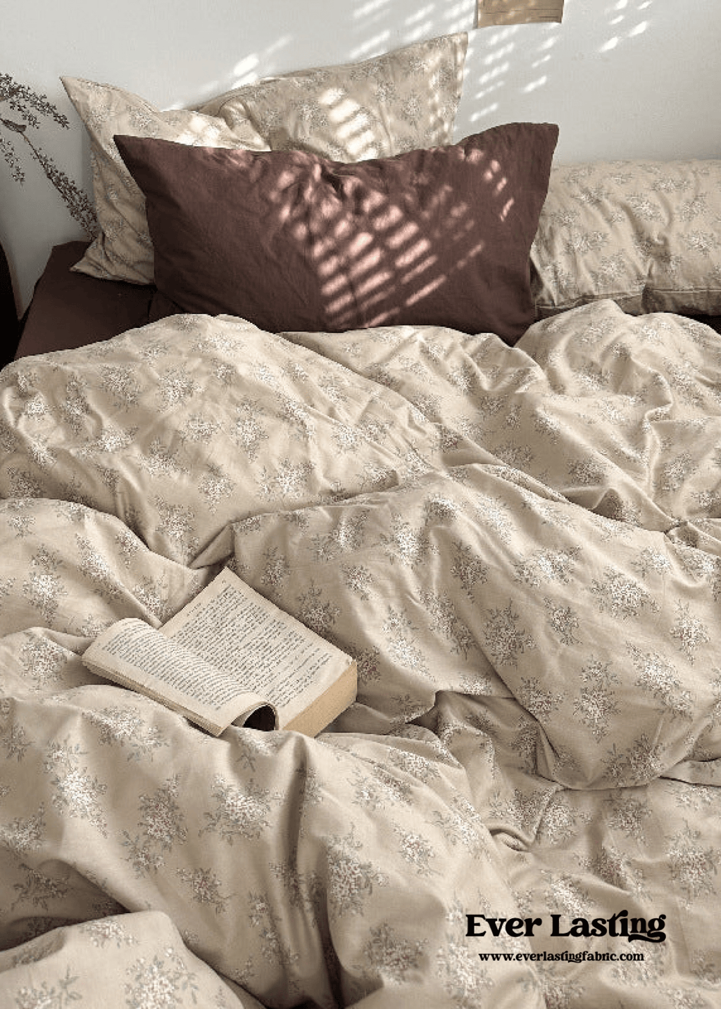 Cottage Floral Bedding Set / Dusty Purple