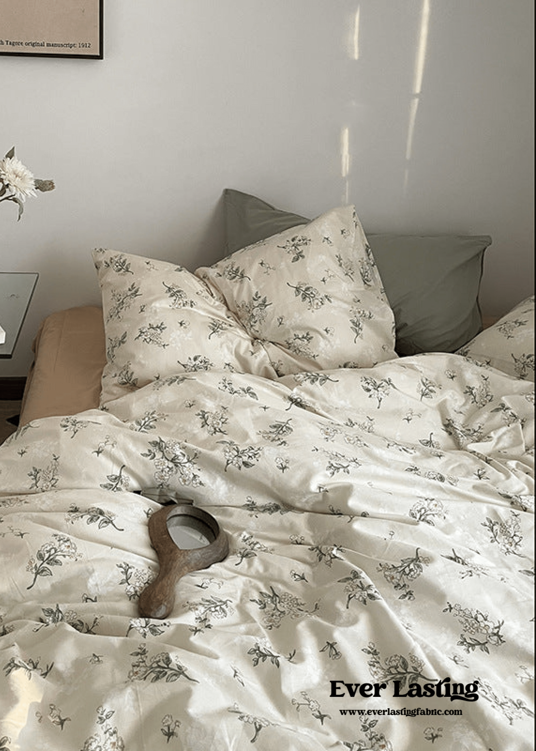 Cottage Floral Bedding Set / Dusty Purple