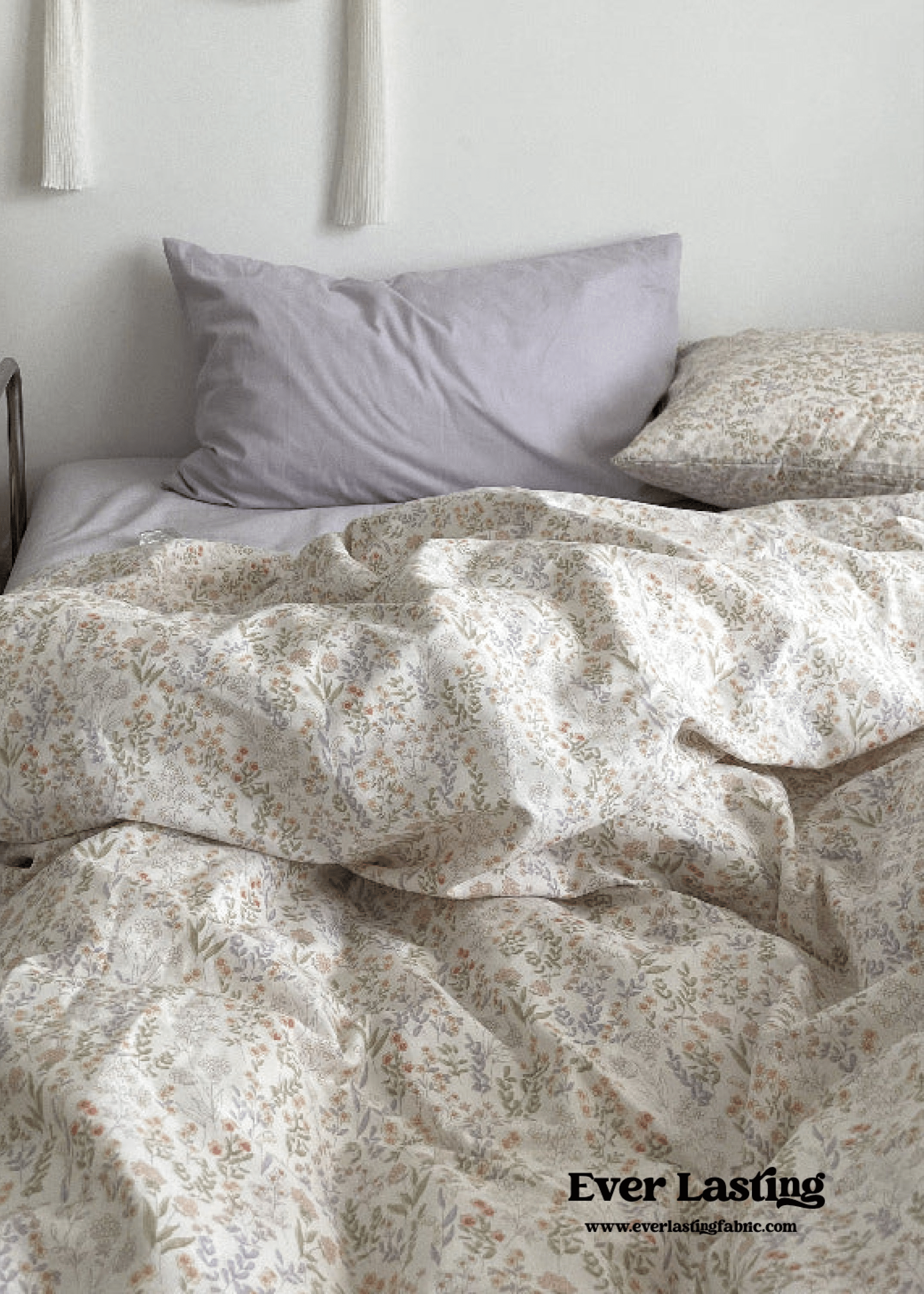 Cottage Floral Bedding Set / Orange Beige