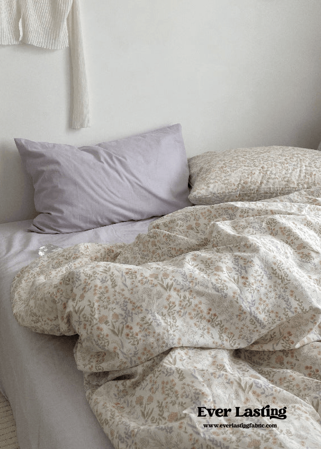 Cottage Floral Bedding Set / Orange Beige