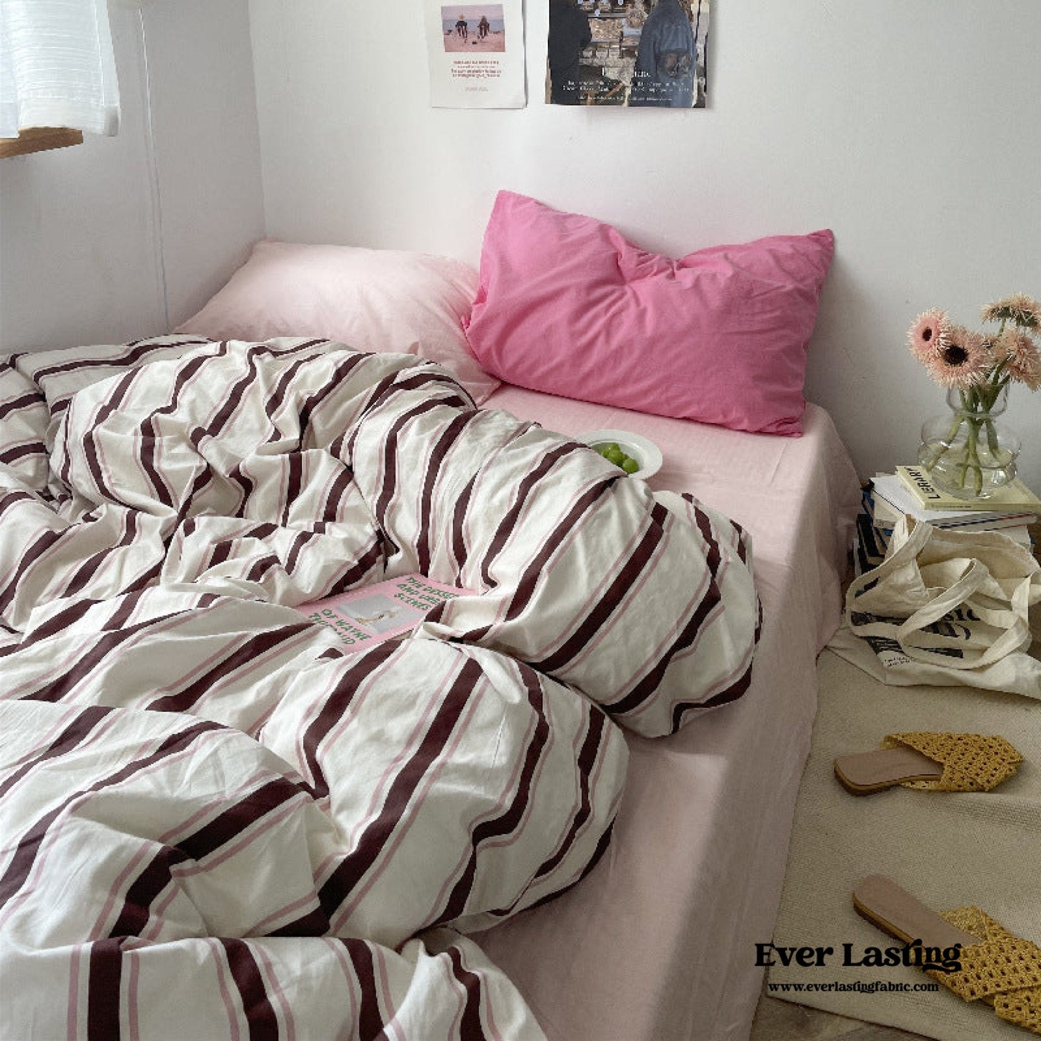 Cozy Washed Cotton Striped Pillowcases
