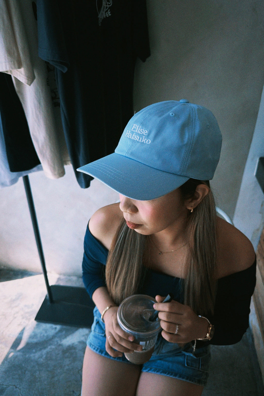 Elise Hatsuko Embroidered Dad Hat – Summer Sky