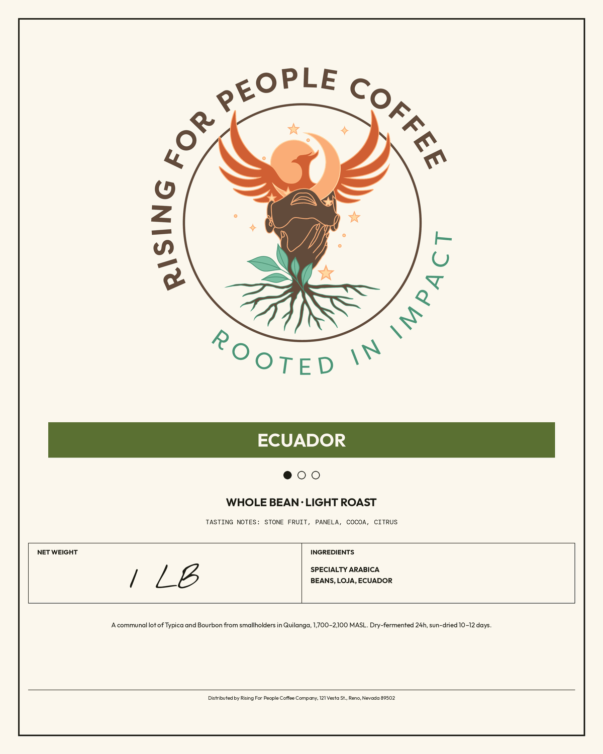Ecuador Ecuador El Sauce — Whole Bean Coffee
