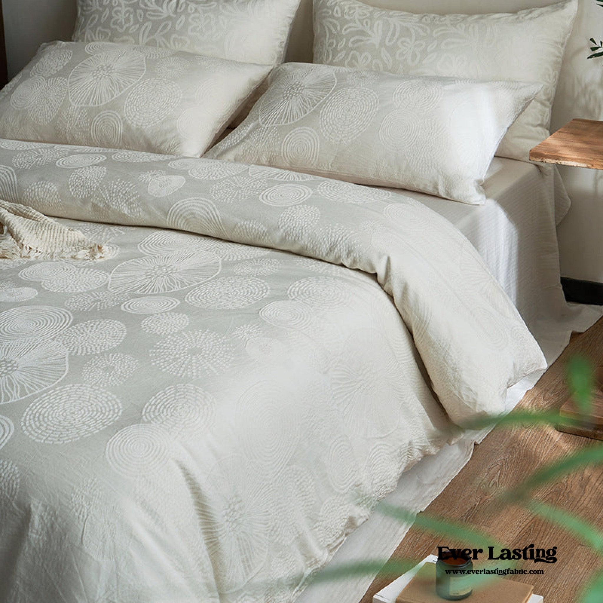 Elin Tencel Silky Jacquard Bedding Set / Garden