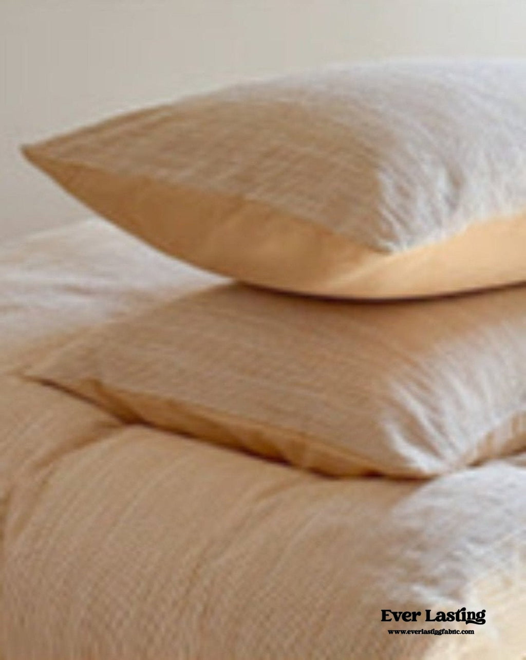 Emma Duo Striped Jacquard Bedding Set / Cream