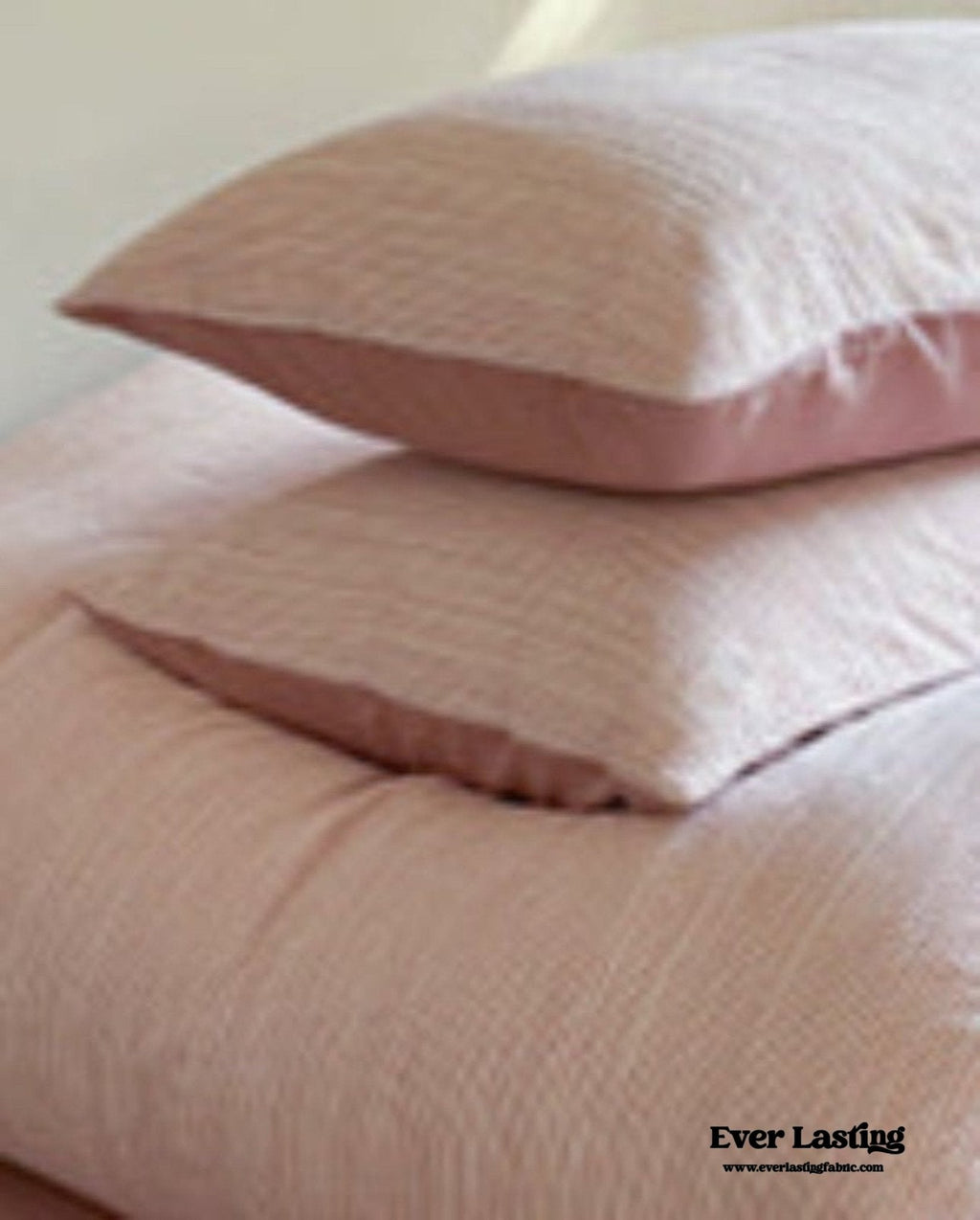 Emma Duo Striped Jacquard Bedding Set / Light Pink