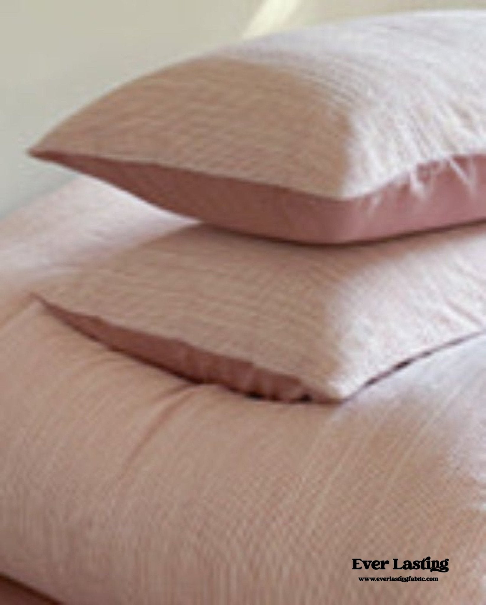 Emma Duo Striped Jacquard Bedding Set / Light Pink