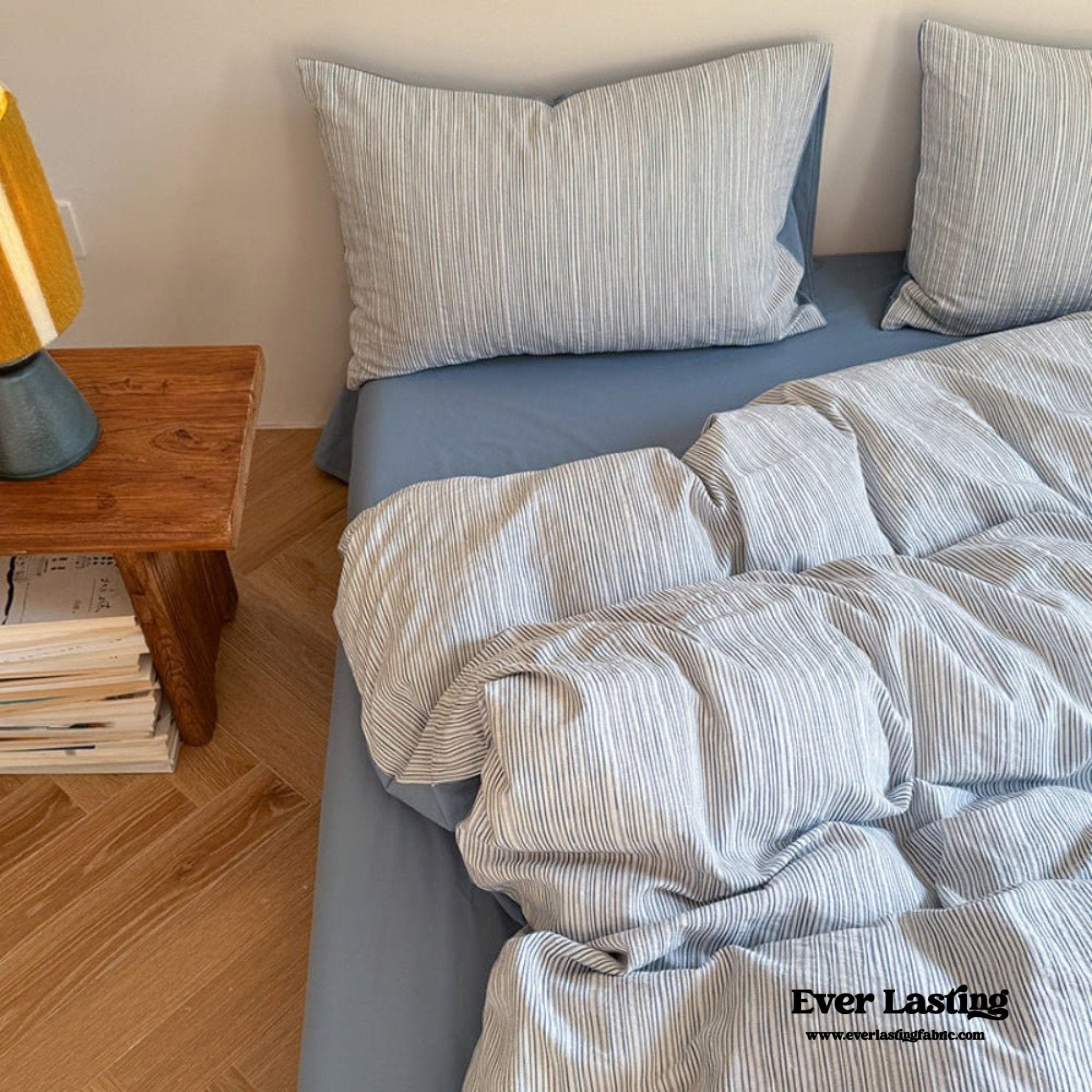 Emma Duo Striped Jacquard Bedding Set / Light Purple
