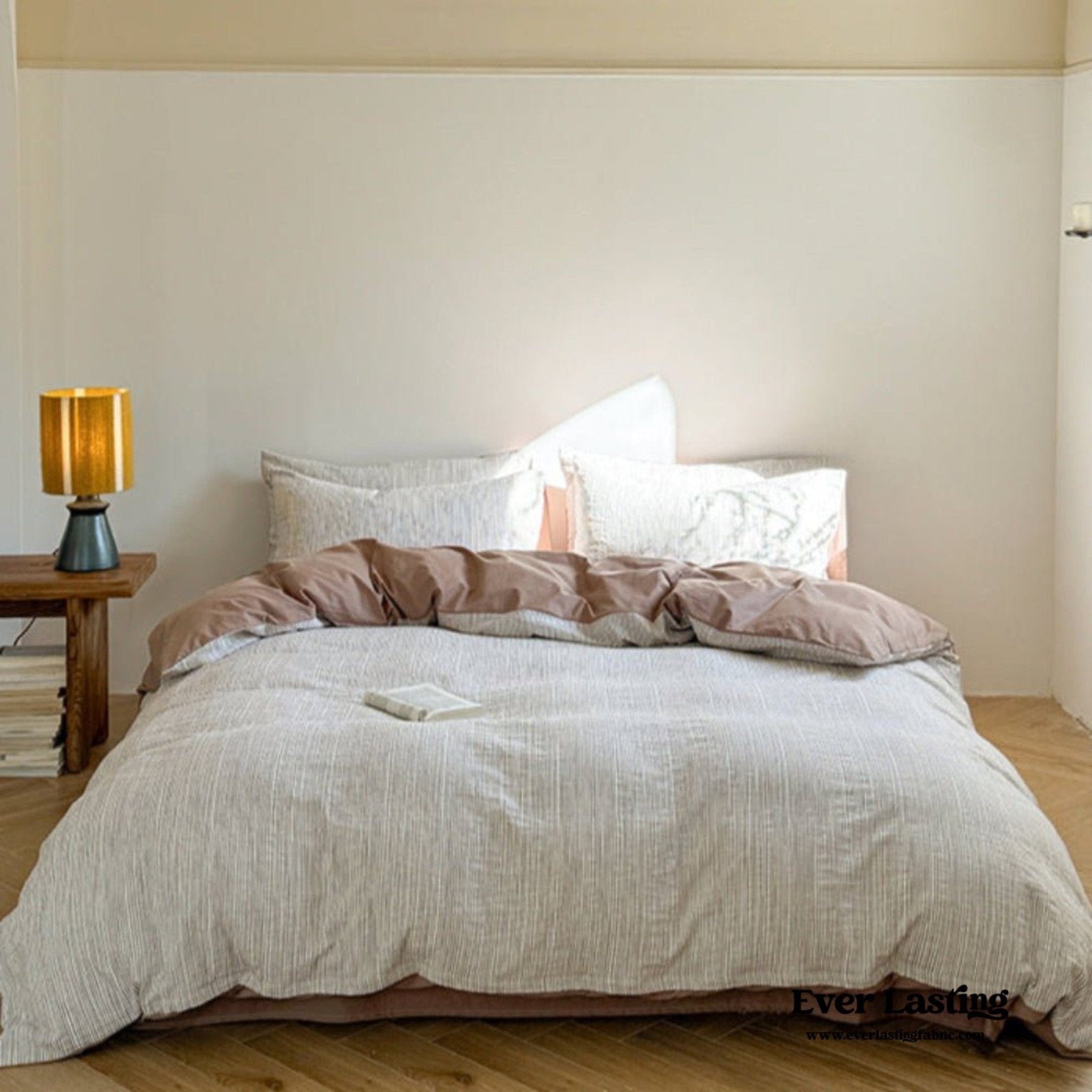 Emma Duo Striped Jacquard Bedding Set / Light Purple