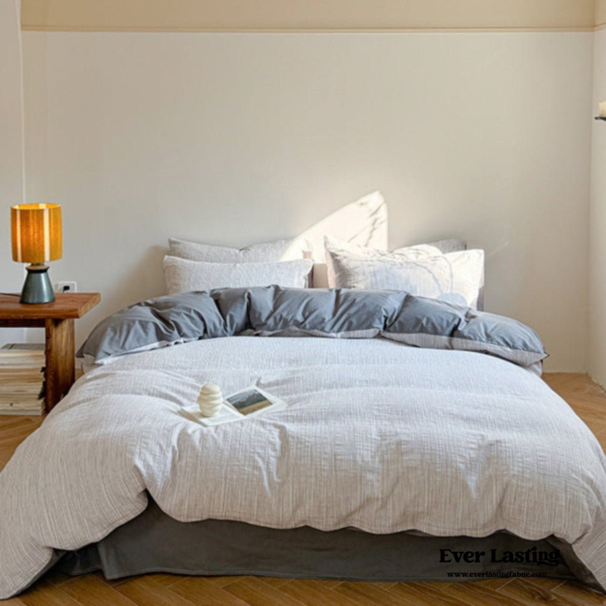 Emma Duo Striped Jacquard Bedding Set / Light Purple