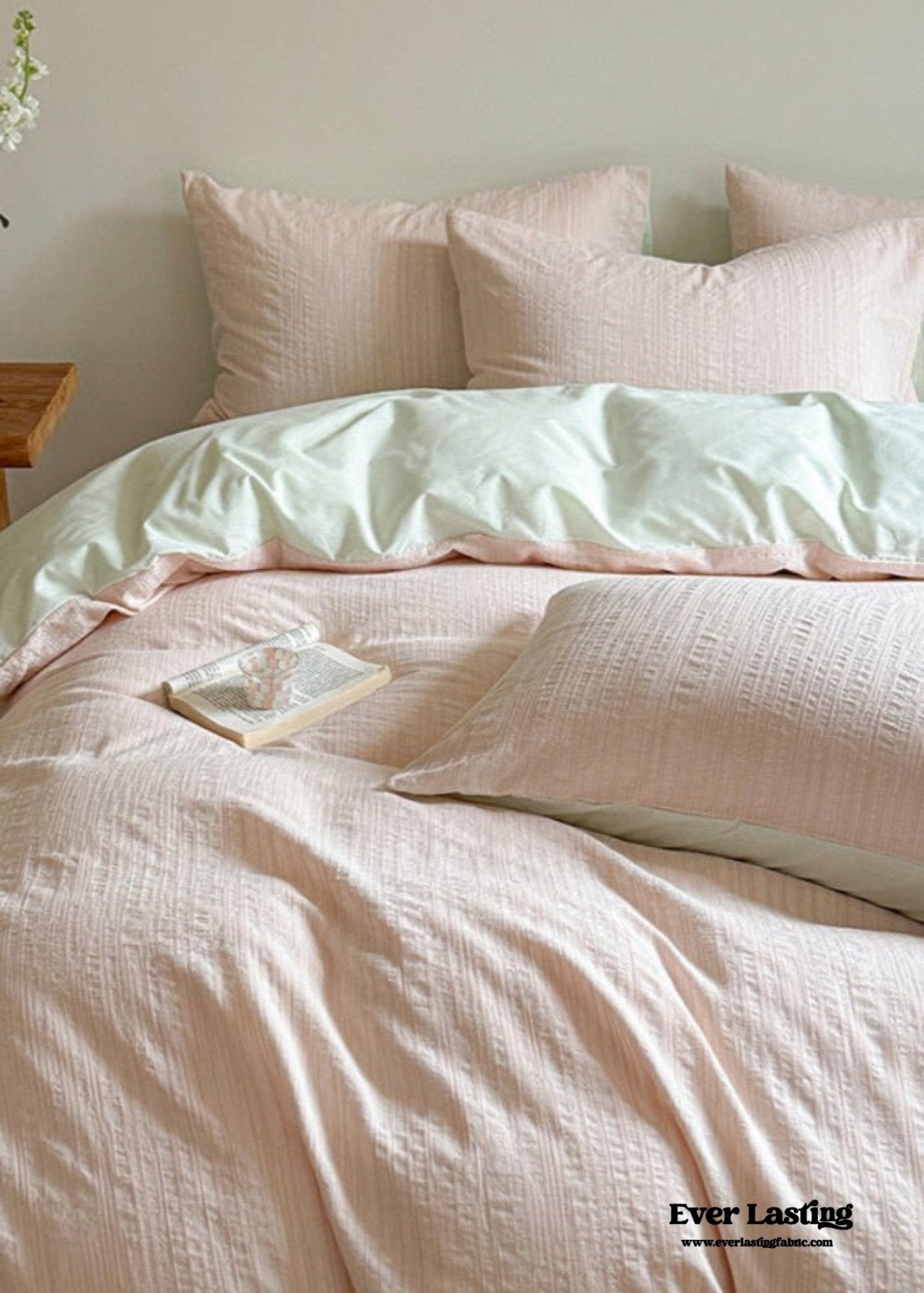 Emma Duo Striped Jacquard Bedding Set / Light Purple