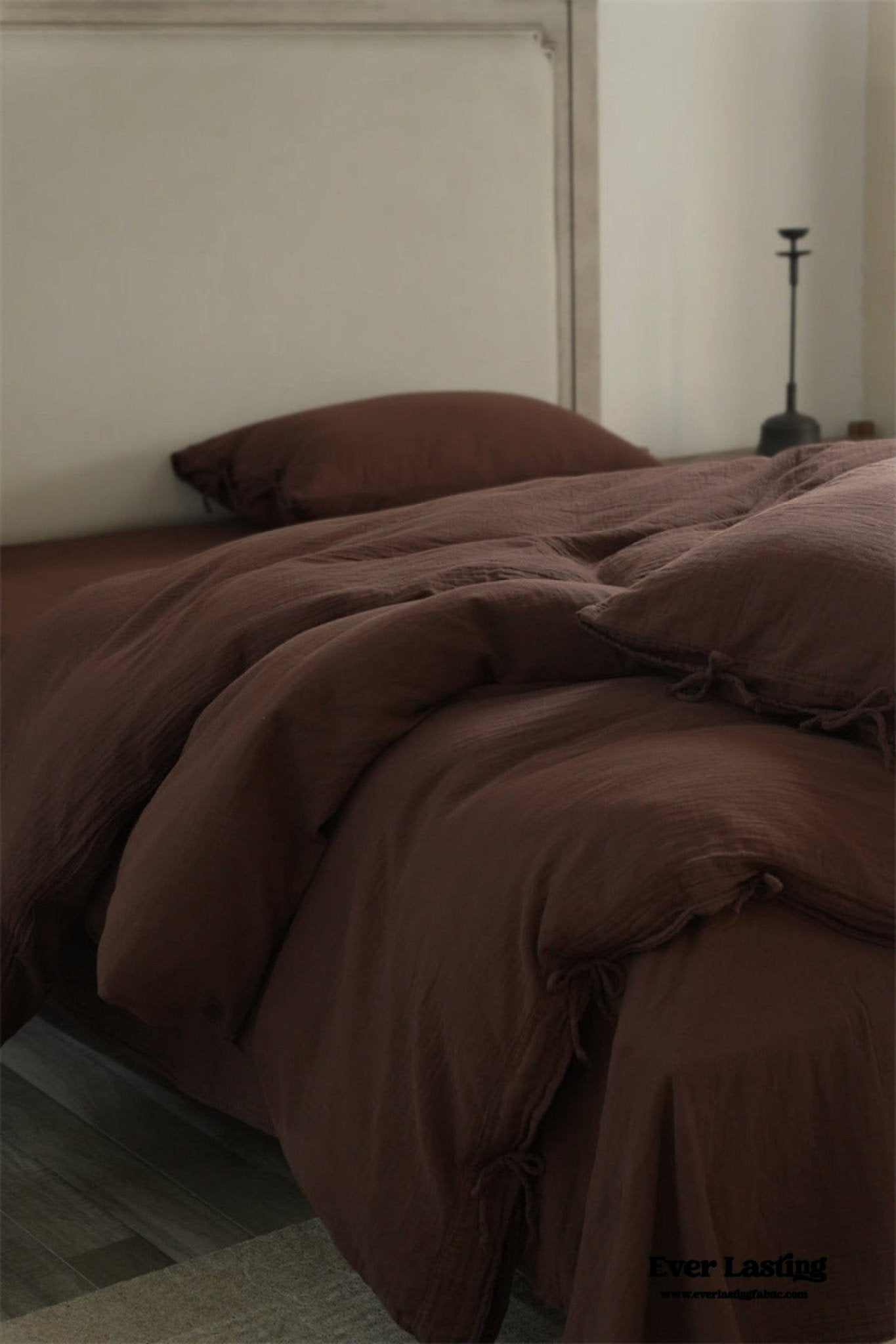 Evelyn Retro Double Gauze Bedding Set / Beige Brown
