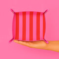 Trinket Tray Catchall in Red & Pink