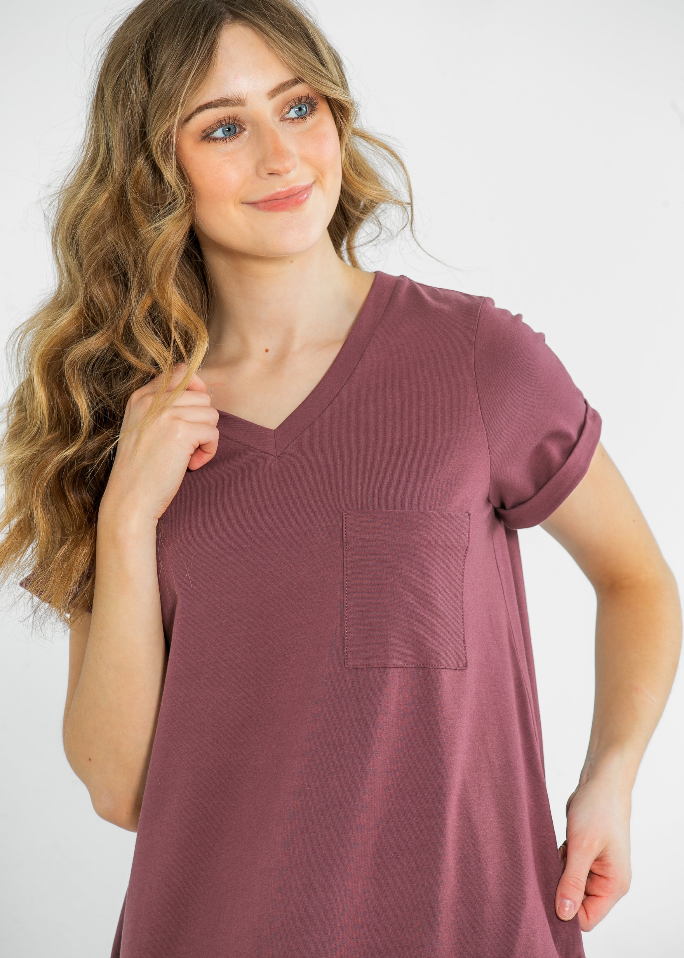Finley V-neck T-shirt Dress