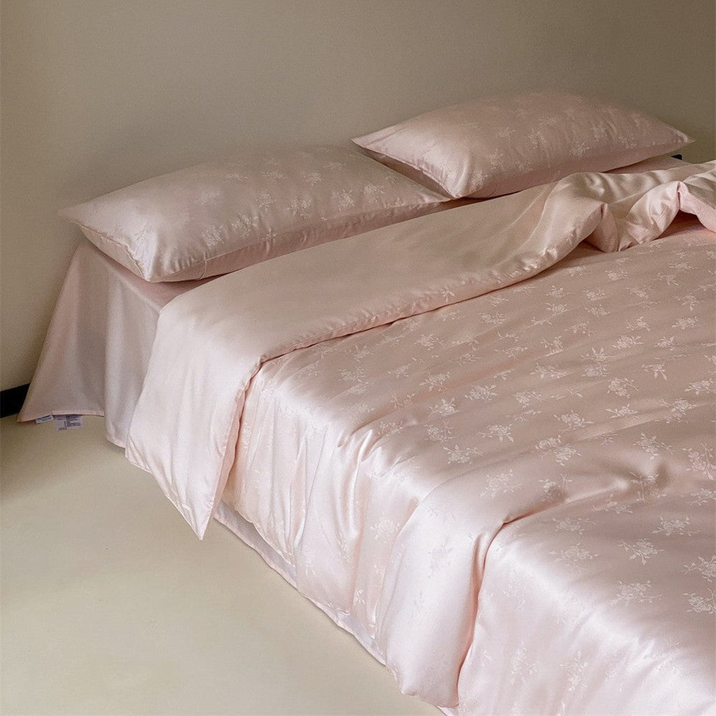 Grace Silky Floral Luxury Bedding Set / Cream