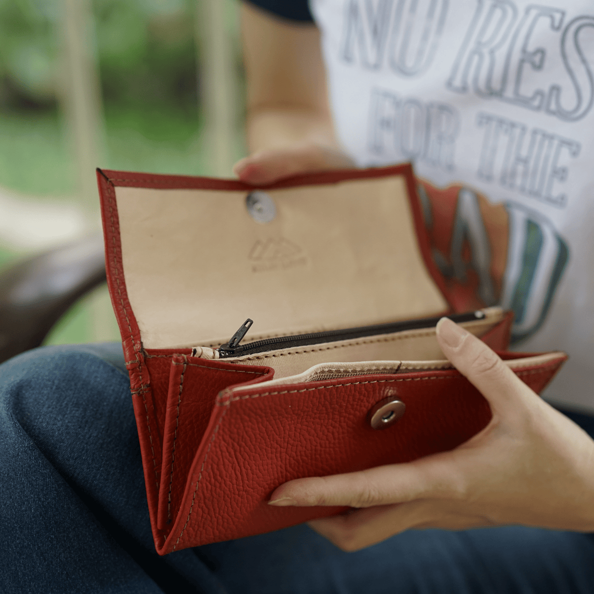 Handmade Ladies Red Wallet