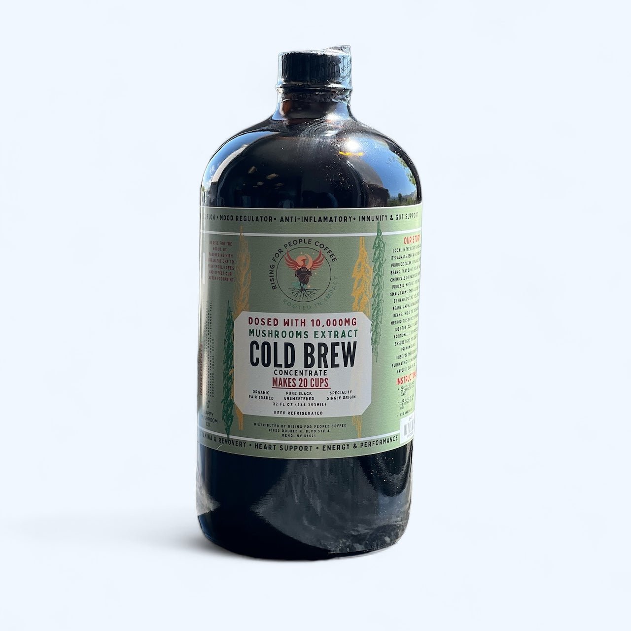 Happy Mushroom concentrated Cold Brew coffee