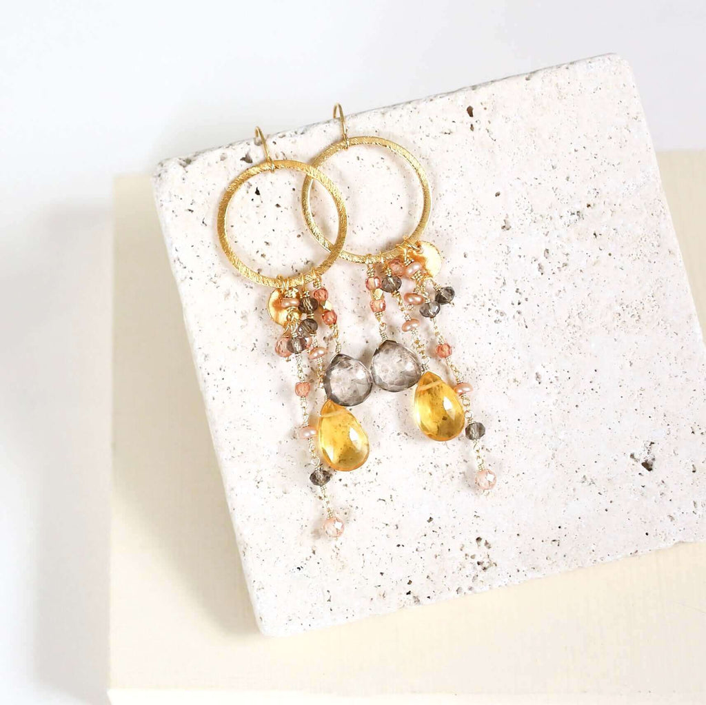 Iolite & Aquamarine Ammil Earrings