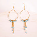 Aquamarine Mini Swing Hoop Earrings